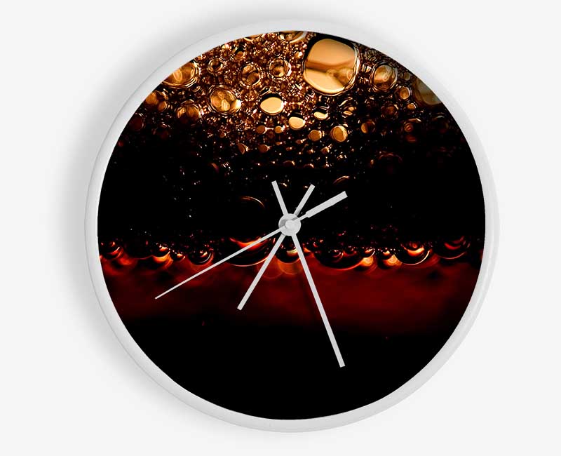 Black Beer Bubbles Clock - Wallart-Direct UK