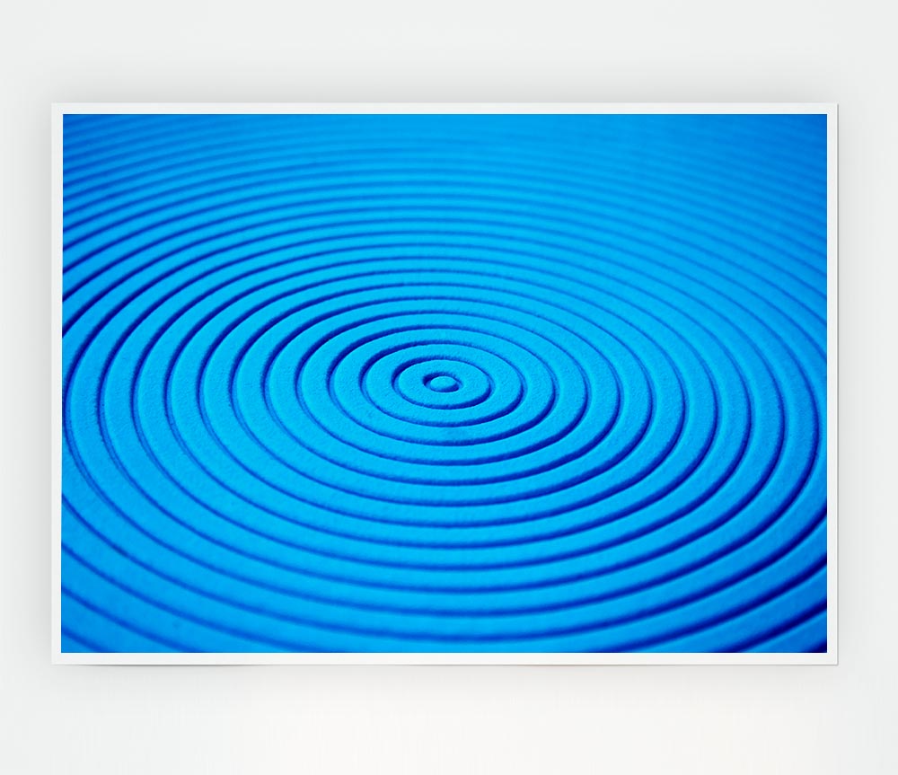 Blue Crop Circle Print Poster Wall Art