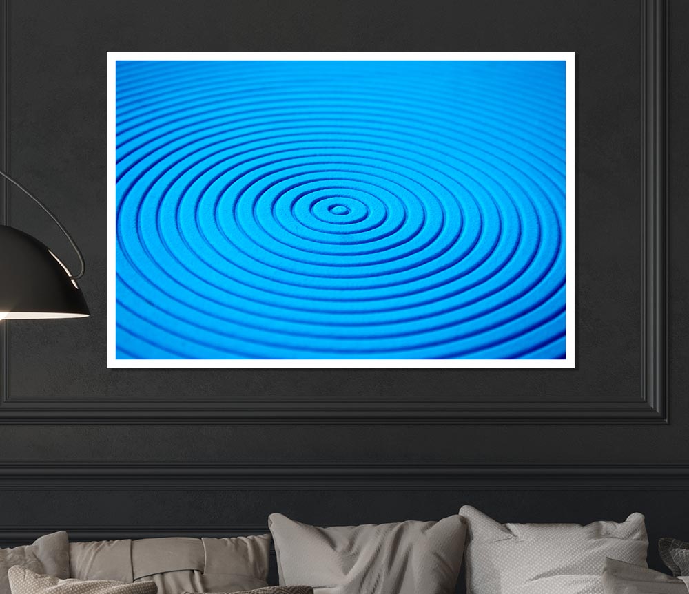 Blue Crop Circle Print Poster Wall Art