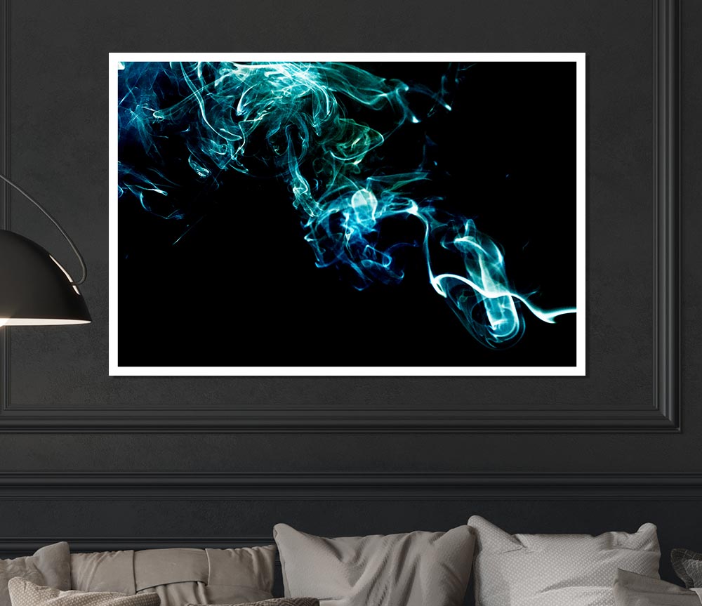 Blue Energy Print Poster Wall Art