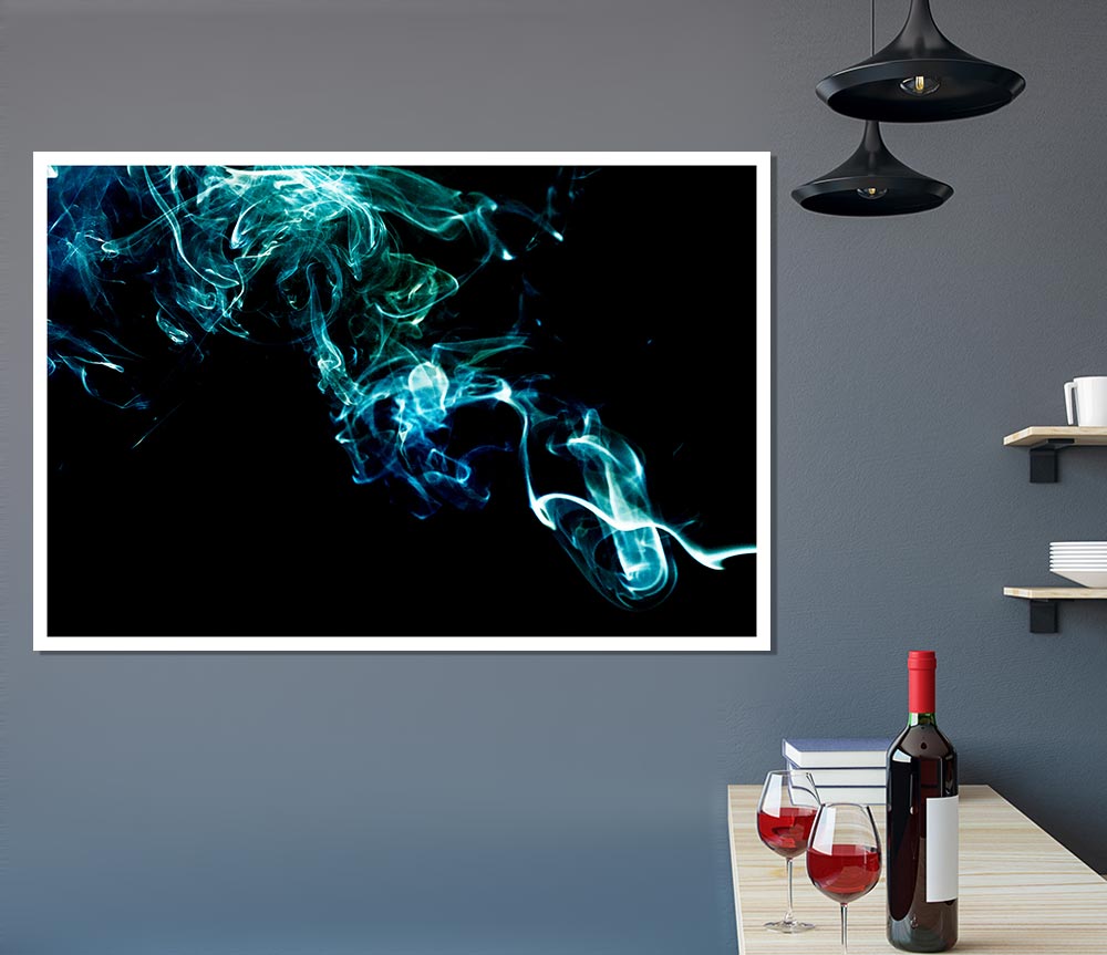 Blue Energy Print Poster Wall Art