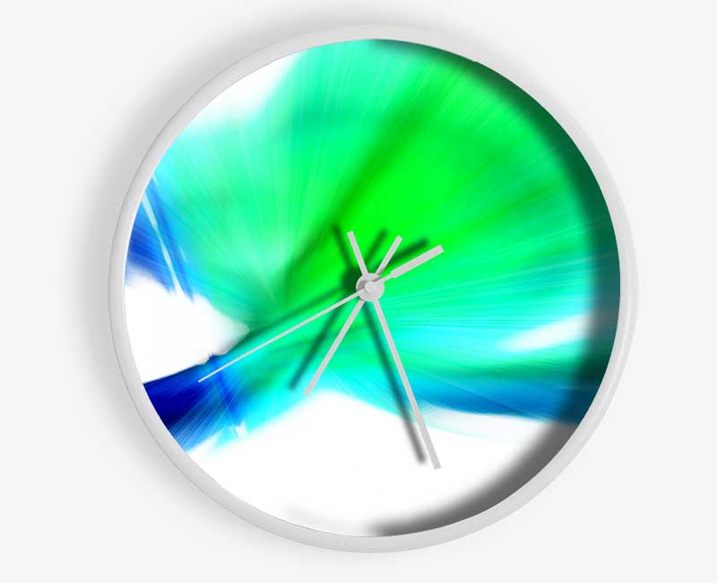 Blue Green Celebration Clock - Wallart-Direct UK