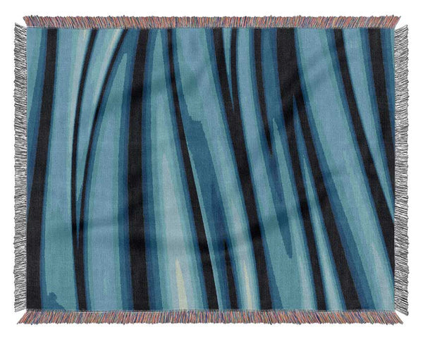 Blue Ice Sculptor Woven Blanket