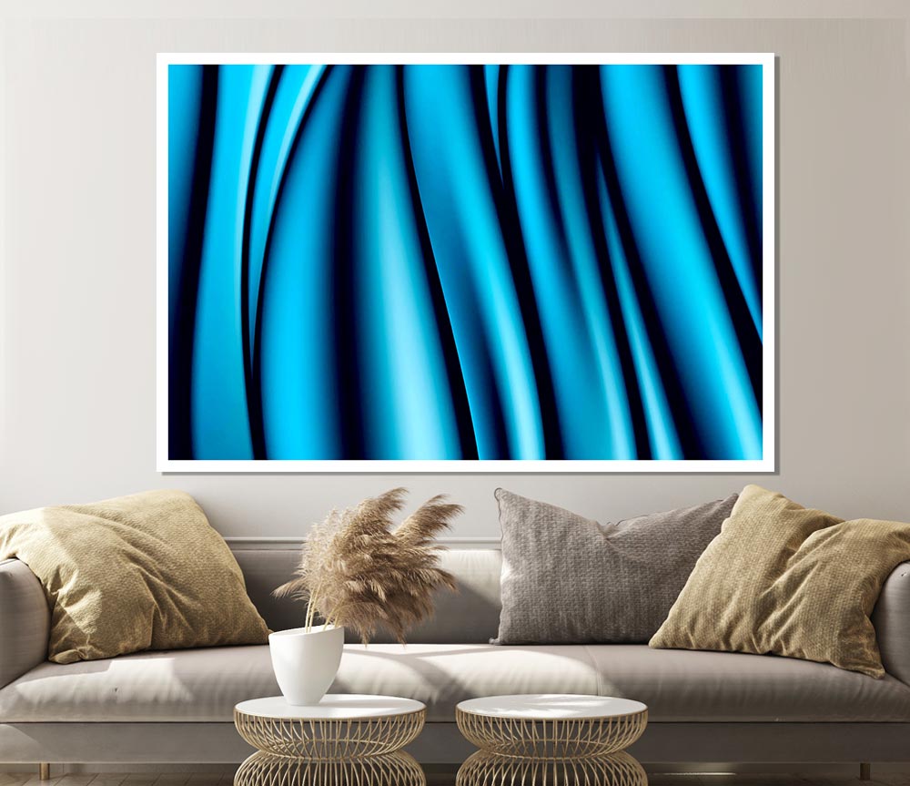 Blue Ice Sculptor Print Poster Wall Art