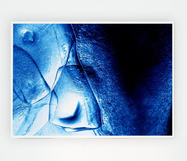 Blue Ice Print Poster Wall Art