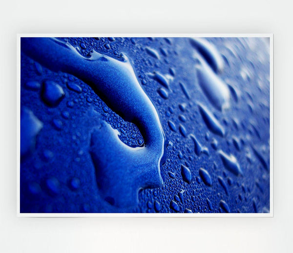 Blue Liquid Print Poster Wall Art