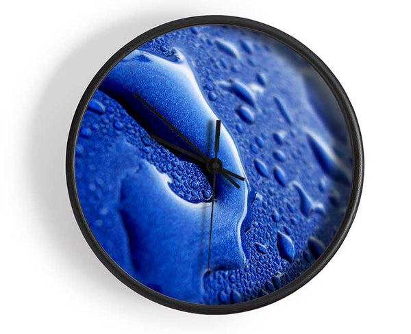 Blue Liquid Clock - Wallart-Direct UK