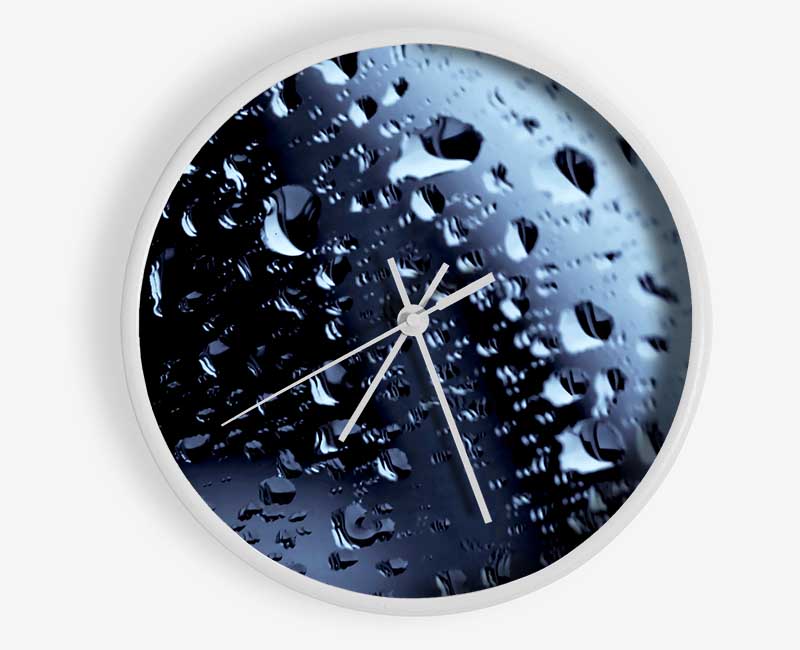 Blue Rain Clock - Wallart-Direct UK