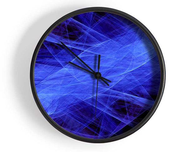 Blue Sound Wave Clock - Wallart-Direct UK