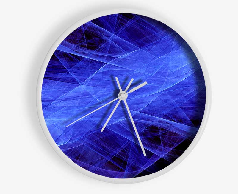 Blue Sound Wave Clock - Wallart-Direct UK