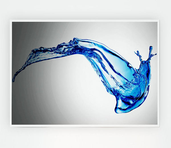 Blue Splash Motion Print Poster Wall Art