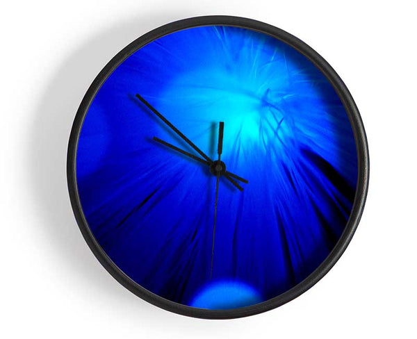 Blue Spot Lights Clock - Wallart-Direct UK