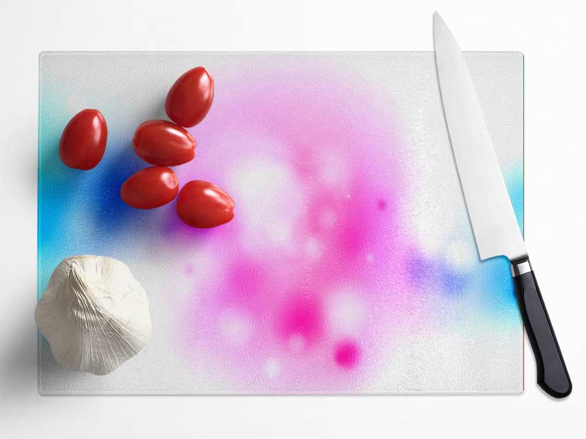 Blurred Colours Glass Chopping Board