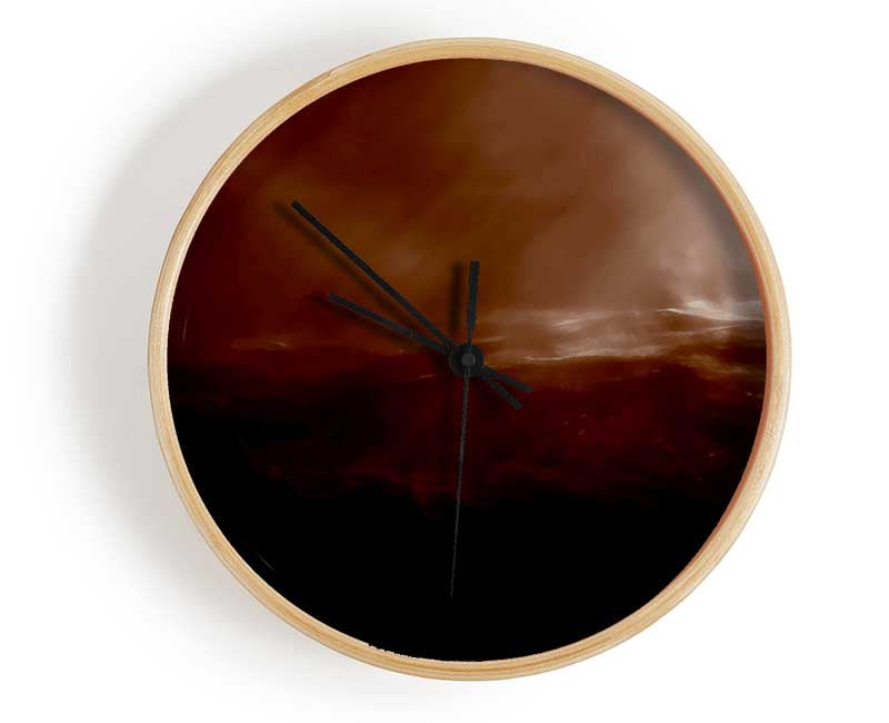 Brown Clock - Wallart-Direct UK