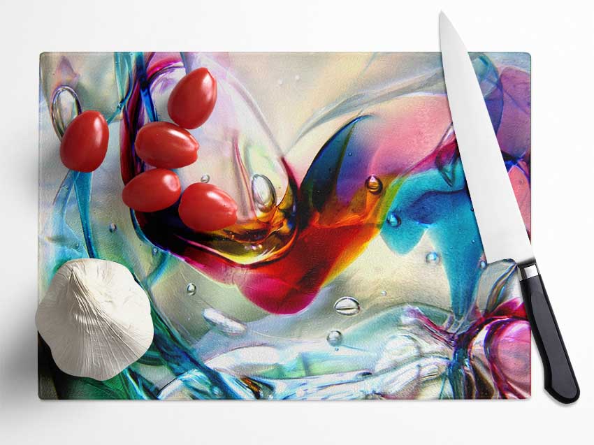 Bubbles 2 Glass Chopping Board