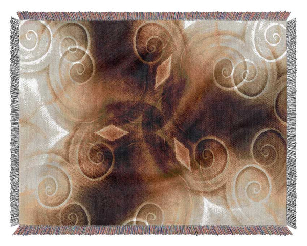 Caramel Swirls Woven Blanket