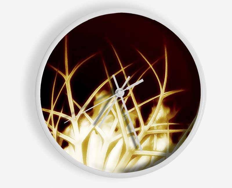 Caramel Thorns Clock - Wallart-Direct UK