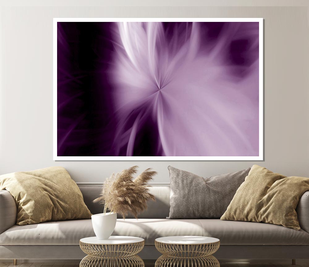 Celestial Core Purple Print Poster Wall Art