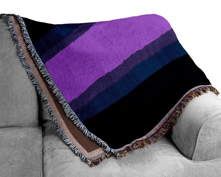 Cerise Sound Wave Woven Blanket