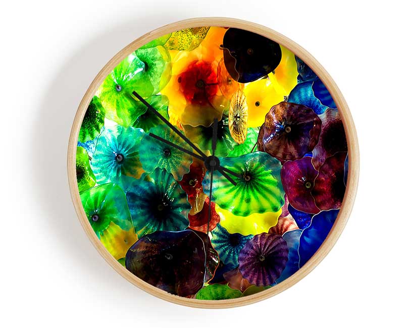 Rainbow Glass Clock - Wallart-Direct UK