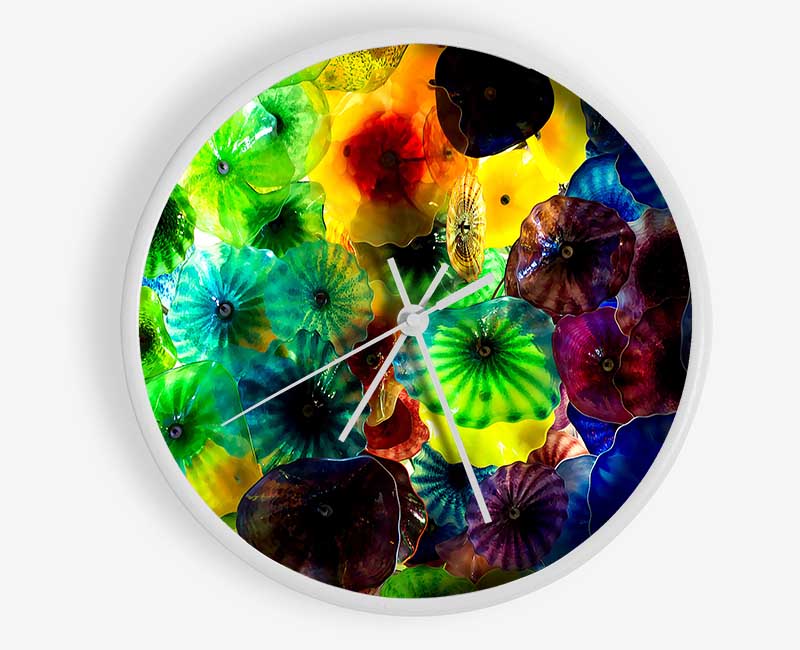 Rainbow Glass Clock - Wallart-Direct UK