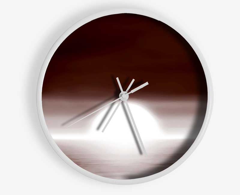 Chocolate Horizon Clock - Wallart-Direct UK