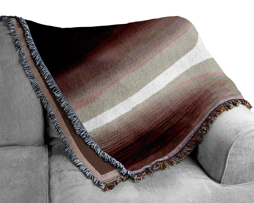 Chocolate Horizon Woven Blanket