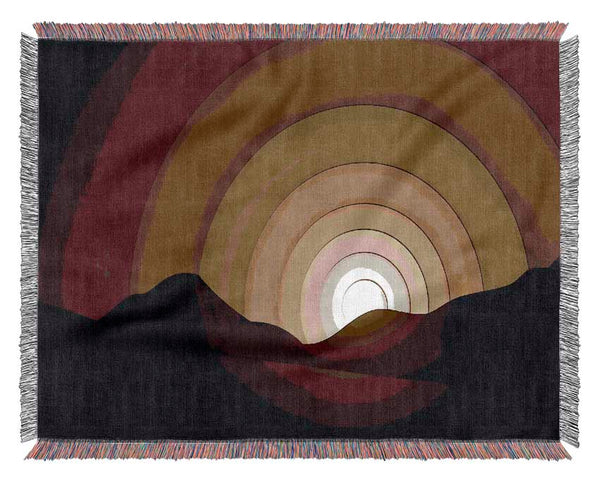 Chocolate Rainbow Horizon Woven Blanket