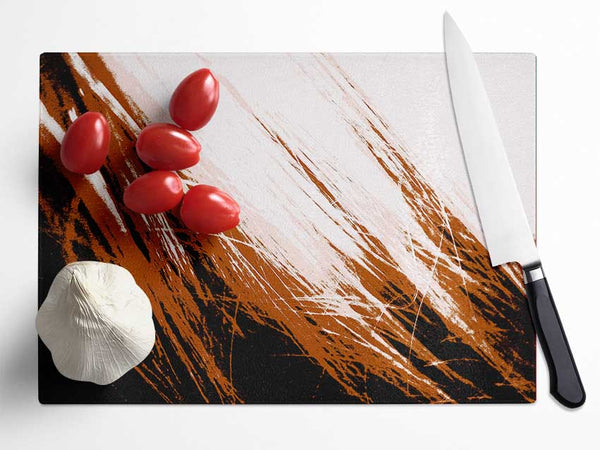 Chocolate Snow Storm Glass Chopping Board