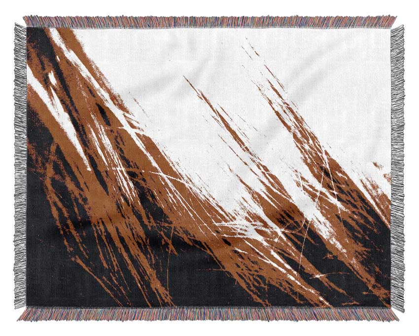 Chocolate Snow Storm Woven Blanket