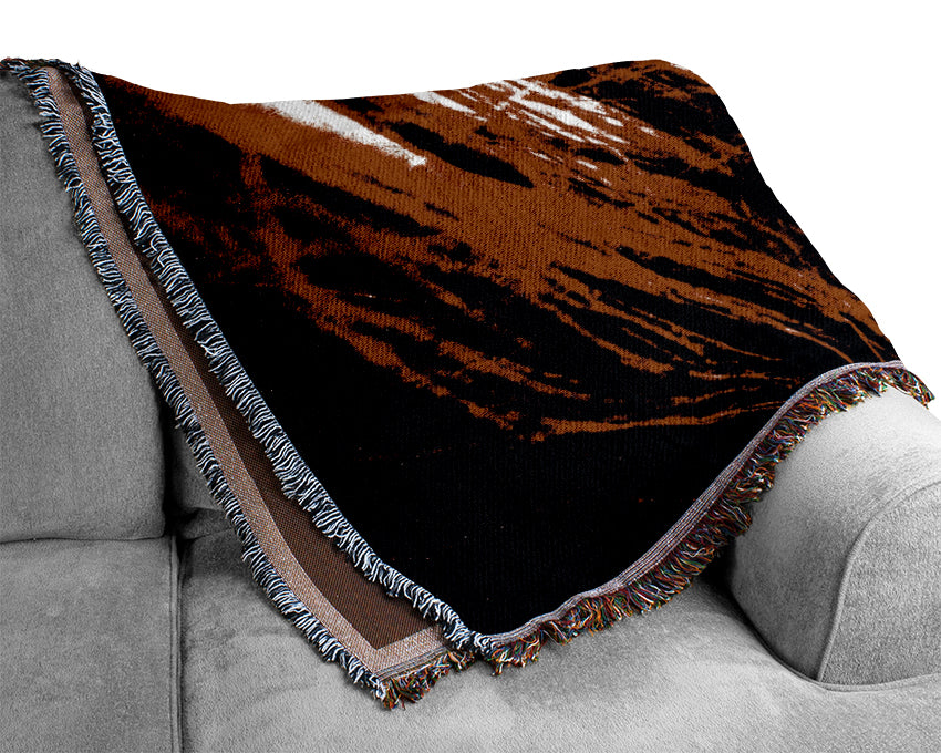 Chocolate Snow Storm Woven Blanket