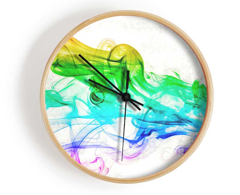 Colorful Smoke 3 Clock - Wallart-Direct UK