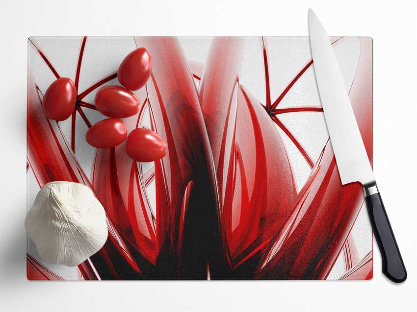 Crimson Glass Glass Chopping Board