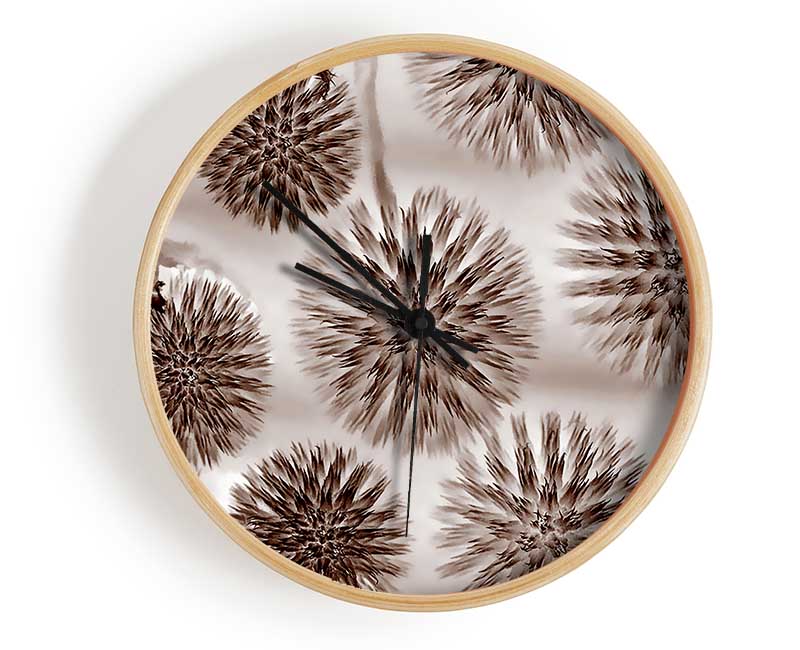 Dandelion Dream Chocolate Clock - Wallart-Direct UK