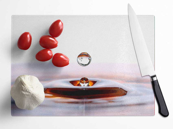 Liquid Droplet Glass Chopping Board