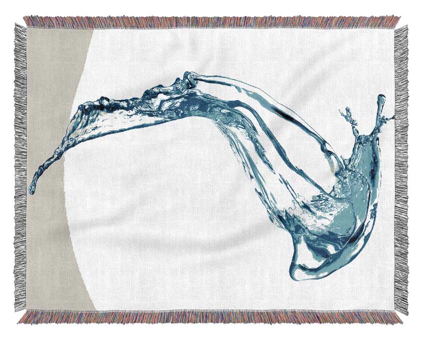 Erratic Water Splash Woven Blanket