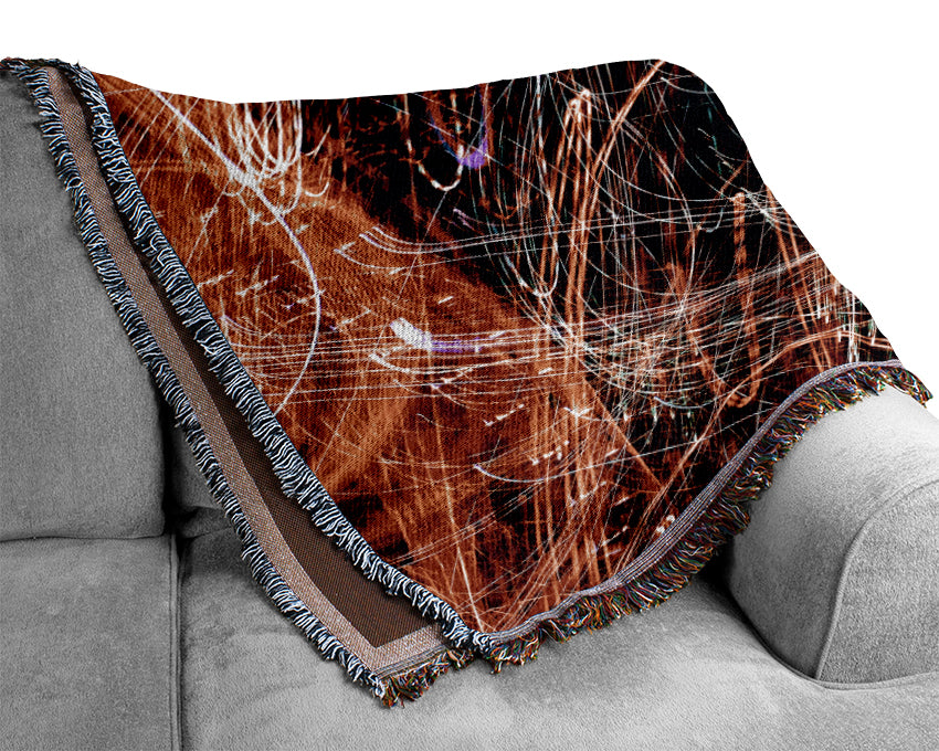 Fairground Lights Intense Woven Blanket