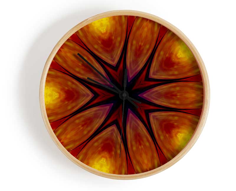 Fire Flower Clock - Wallart-Direct UK