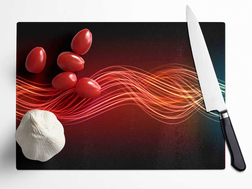 Flow Of Energy Glass Chopping Board