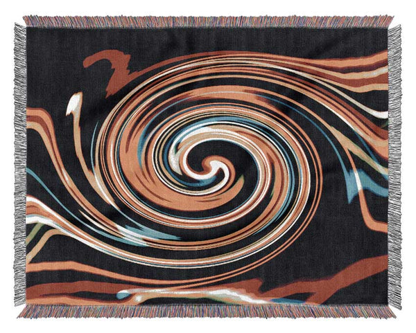 Golden Liquid Formation Woven Blanket