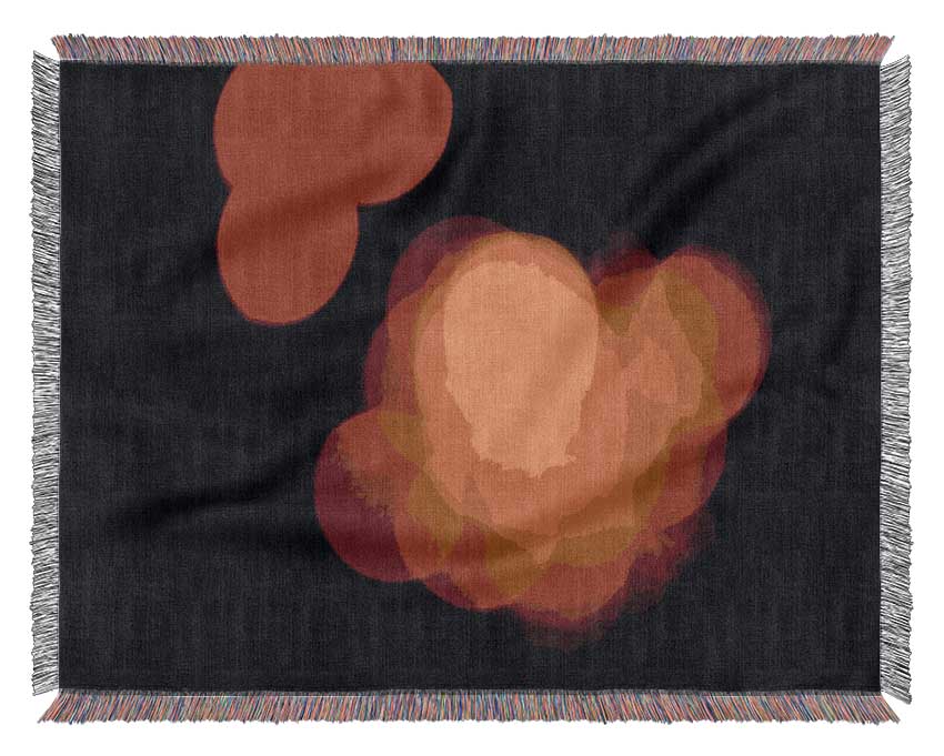 Golden Red Berries Woven Blanket