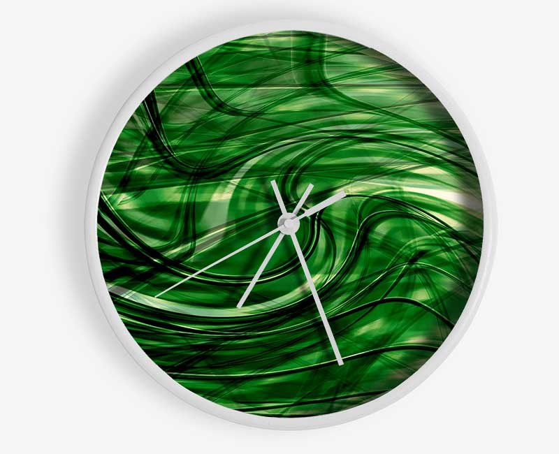 Green Time Line Clock - Wallart-Direct UK