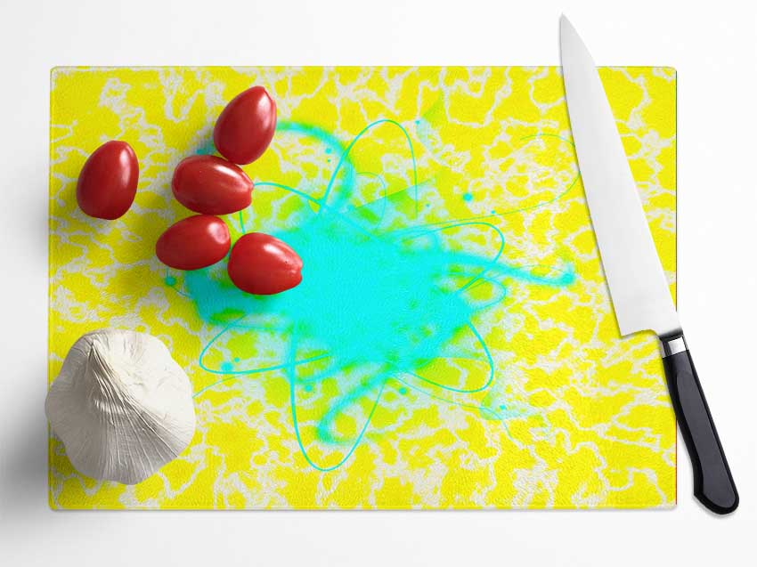 Heart Of The Matter Blue Glass Chopping Board