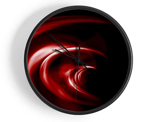 Helter-Skelter Deep Red Clock - Wallart-Direct UK