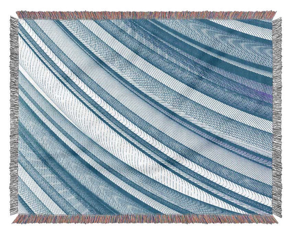 Ice Waves Woven Blanket