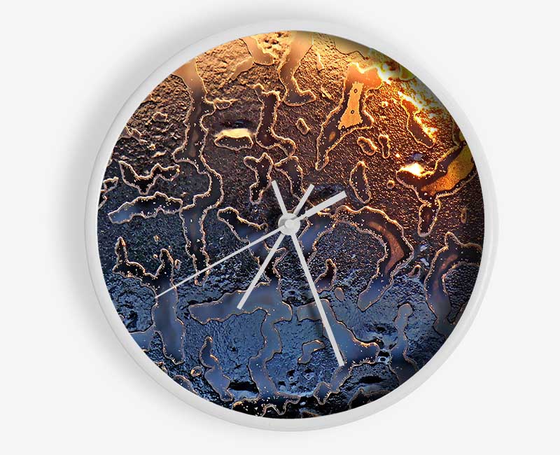 Icy Glass Clock - Wallart-Direct UK