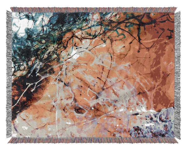 Illusive Rainbow Trees Woven Blanket