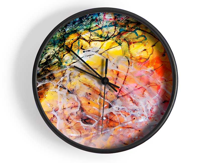 Illusive Rainbow Trees Clock - Wallart-Direct UK