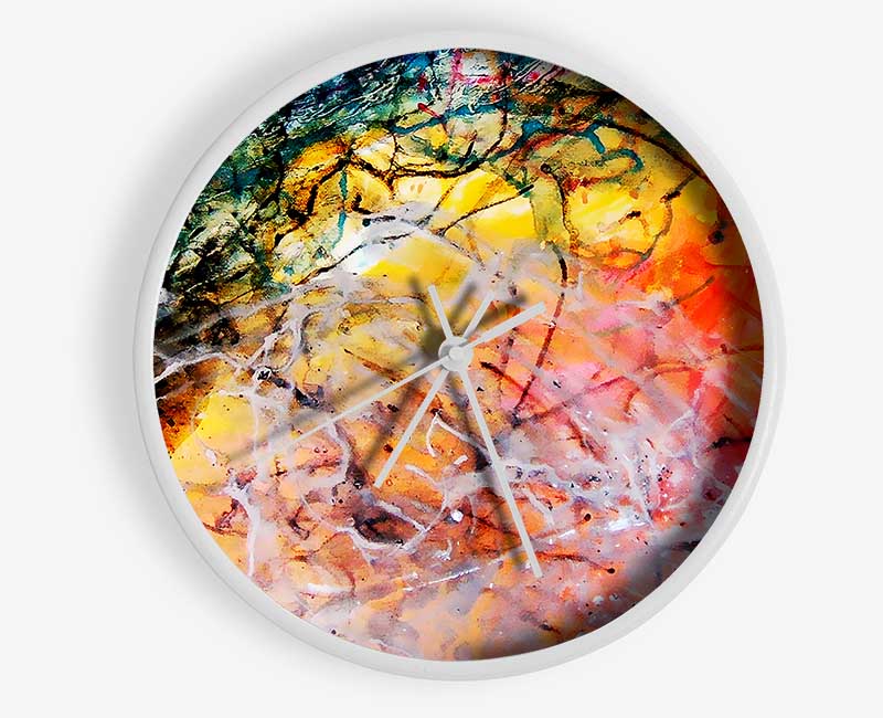 Illusive Rainbow Trees Clock - Wallart-Direct UK