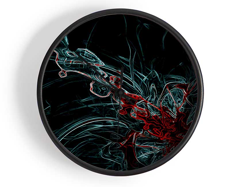 Infusion Red Clock - Wallart-Direct UK